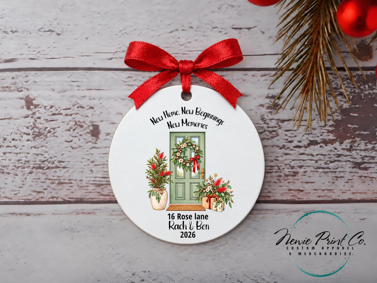 New Home Ornament, Housewarming Gift, Personalized First Home Ornament, Our First Christmas New House, New homeowner gift, with Gift Box