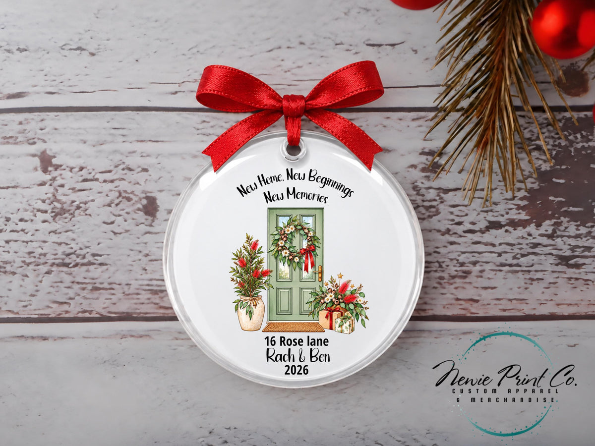 New Home Ornament, Housewarming Gift, Personalized First Home Ornament, Our First Christmas New House, New homeowner gift, with Gift Box