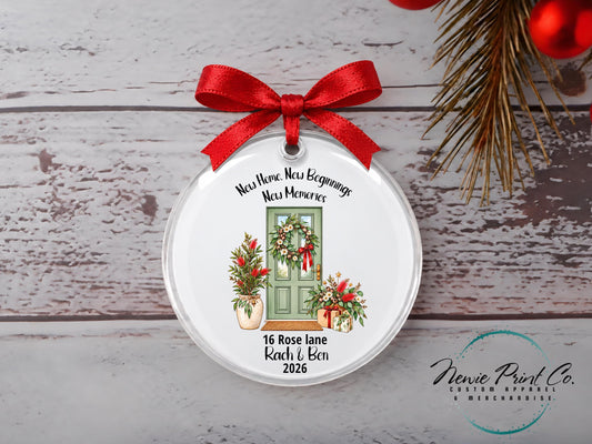 New Home Ornament, Housewarming Gift, Personalized First Home Ornament, Our First Christmas New House, New homeowner gift, with Gift Box