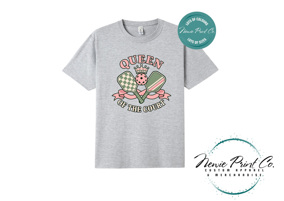 Queen of the Court Pickleball T-Shirt – Natural Cotton Women’s Sports Tee