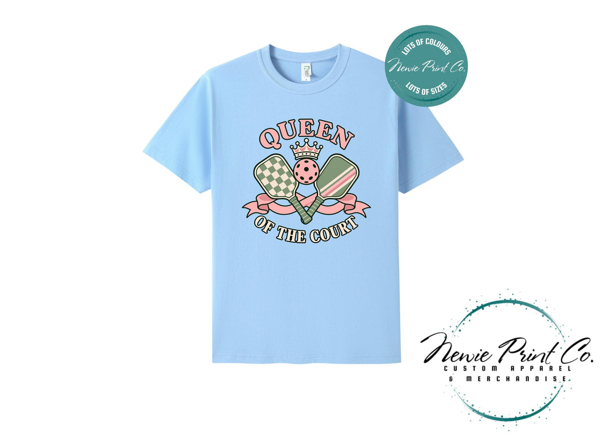Queen of the Court Pickleball T-Shirt – Natural Cotton Women’s Sports Tee