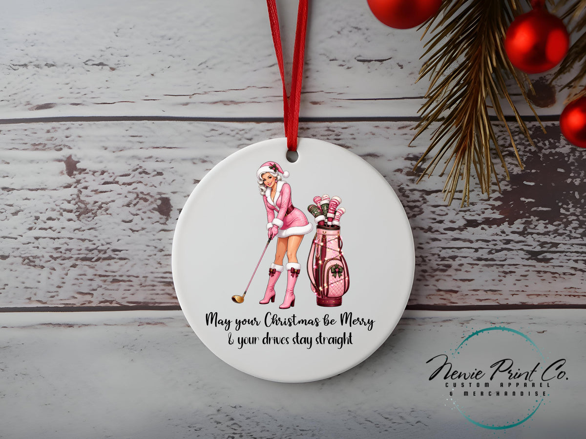 Golf Lady Personalised Ornament - Christmas Keepsake