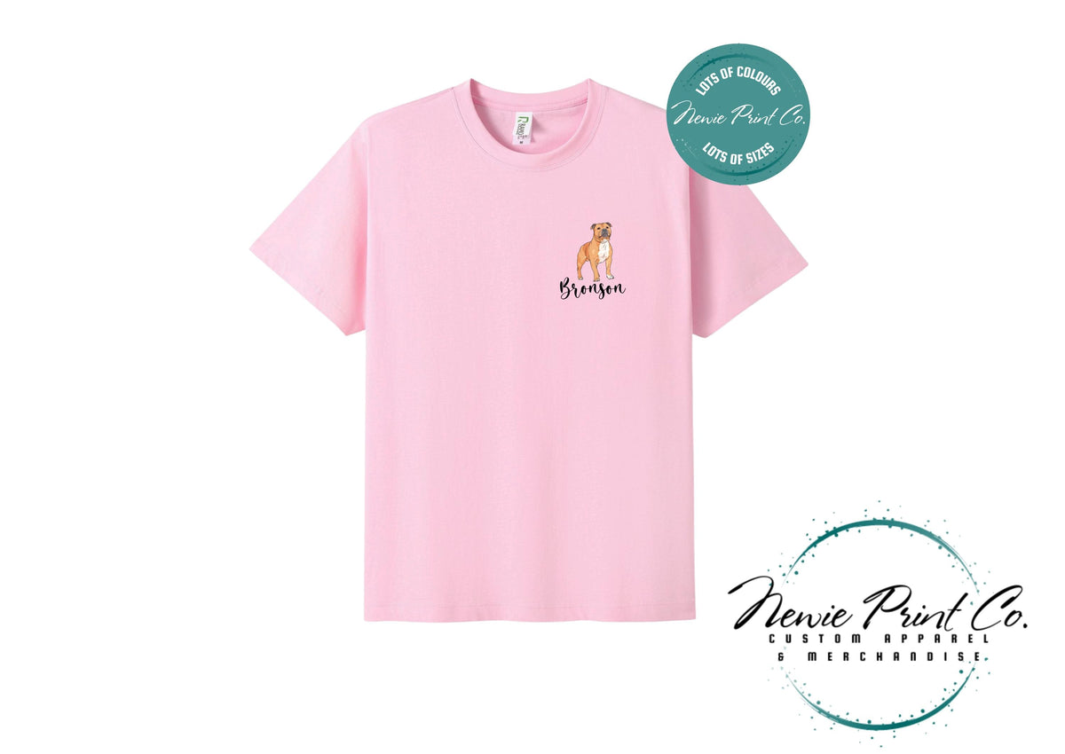 Custom Pet Portrait T-Shirt, Personalised Dog Cartoon Tee with Name, Pet Memorial Gift, Dog Mum Gift, Custom Pet Portrait Shirt