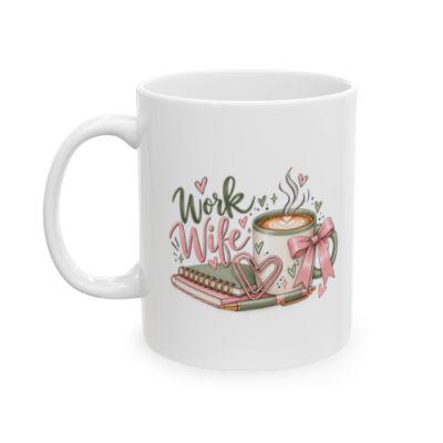 Work Wife Mug | Coworker Bestie Gift | Office Friendship Coffee Cup | Work Bestie Birthday Gift | Secret Santa Gift for Colleague