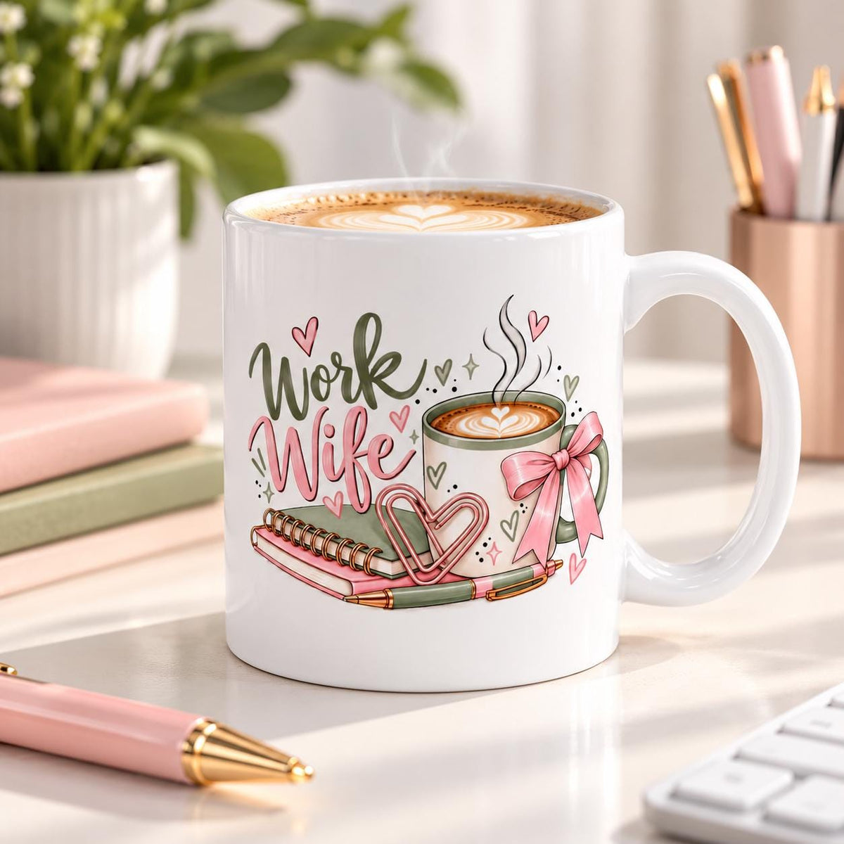 Work Wife Mug | Coworker Bestie Gift | Office Friendship Coffee Cup | Work Bestie Birthday Gift | Secret Santa Gift for Colleague