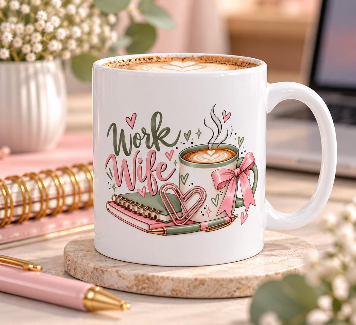 Work Wife Mug | Coworker Bestie Gift | Office Friendship Coffee Cup | Work Bestie Birthday Gift | Secret Santa Gift for Colleague