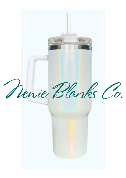 Sublimation Blank 40oz Shimmer Tumbler with Straw