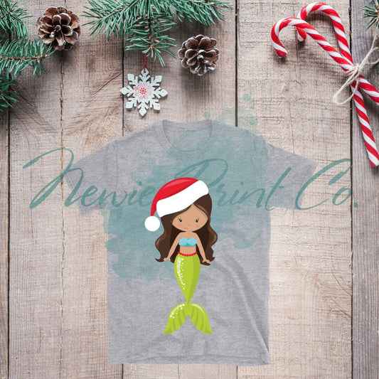 Santa Mermaid Christmas Tee