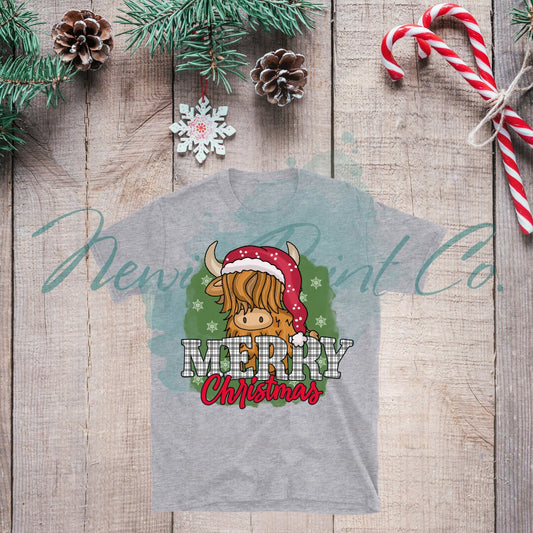 Highland Cow - Christmas T-shirt